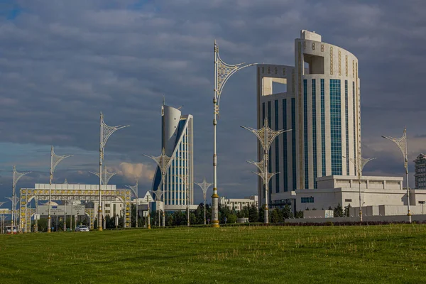 Marmurowe Budynki Współczesnego Ashgabat Turkmenistan — Zdjęcie stockowe