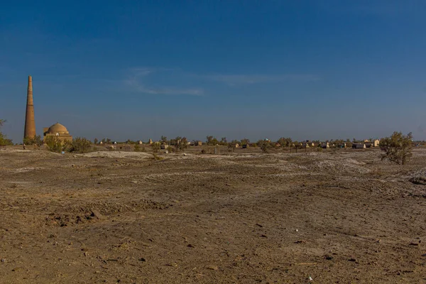 Ruins Ancient Konye Urgench Turkmenistan Kutlug Timur Minaret Visible — Stock Photo, Image