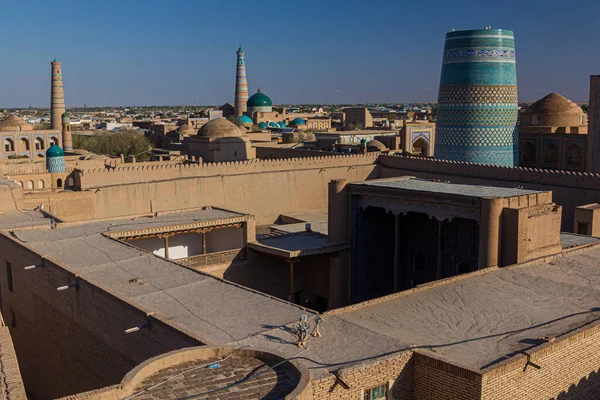 Skyline Din Orașul Vechi Khiva Uzbekistan — Fotografie, imagine de stoc