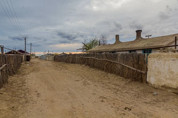 Rua Antiga Cidade Portuária Aral Sea Moynaq Moynoq Muynak Uzbequistão — Fotografia de Stock