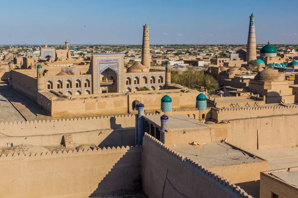 Skyline Della Città Vecchia Khiva Uzbekistan — Foto Stock