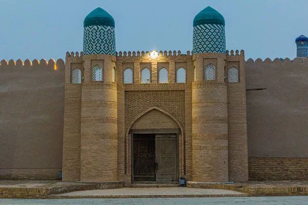 Puerta Del Fuerte Del Arca Kuhna Khiva Uzbekistán — Foto de Stock