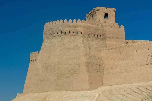 Murallas Fortificación Del Casco Antiguo Khiva Uzbekistán —  Fotos de Stock