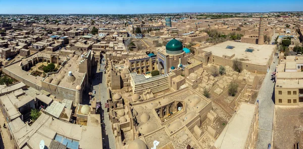 Flygfoto Över Den Gamla Staden Khiva Uzbekistan — Stockfoto