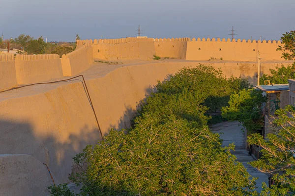 Крепостные Стены Старого Города Хива Узбекистан — стоковое фото