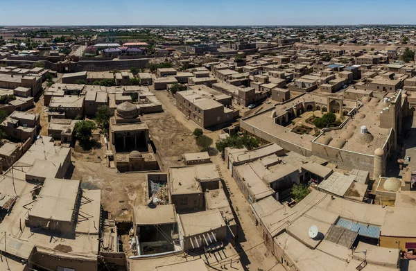 Letecký Pohled Staré Město Khiva Uzbekistán — Stock fotografie