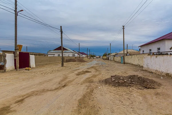 Ulice Bývalém Přístavním Městě Aral Sea Moynaq Moynoq Nebo Muynak — Stock fotografie