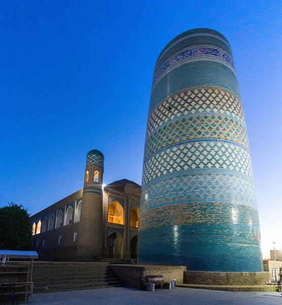 Minaret Kalta Minor Khivě Uzbekistán — Stock fotografie