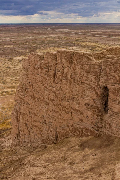 Ruínas Fortaleza Ayaz Qala Deserto Kyzylkum Uzbequistão — Fotografia de Stock