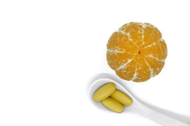 C vitamini ile taze turuncu meyve