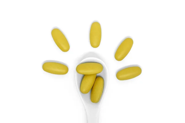 Tabletas de vitamina C para el concepto de salud — Foto de Stock