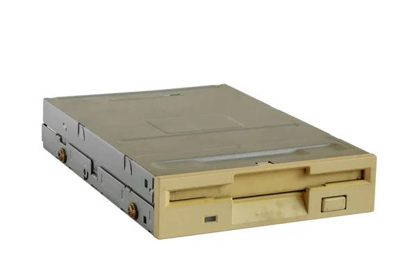 Diskettenlaufwerk auf weißem Hintergrund — Stockfoto