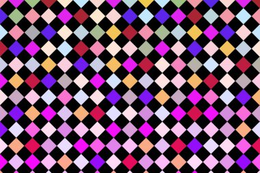 Renkli elmas kare desen