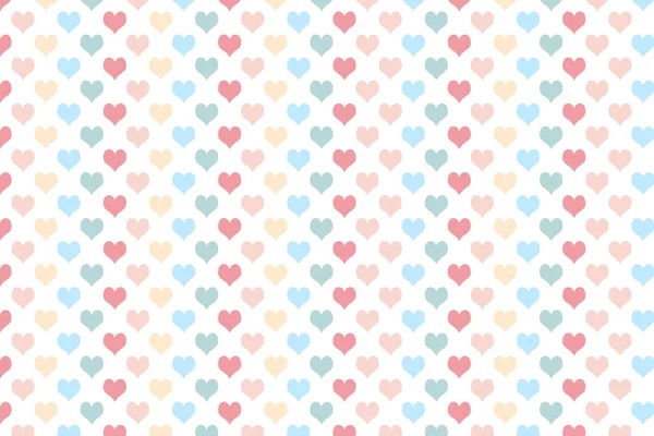 Motif coeur avec couleur pastel sur fond blanc — Photo