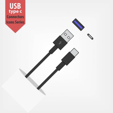 USB tipi c bağlayıcılar simgesi