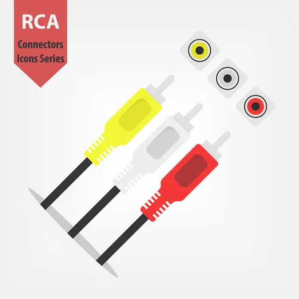 Üç RCA fişi — Stok Vektör