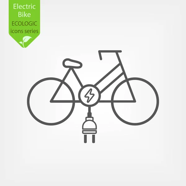 Elektromos kerékpár bicikli — Stock Vector