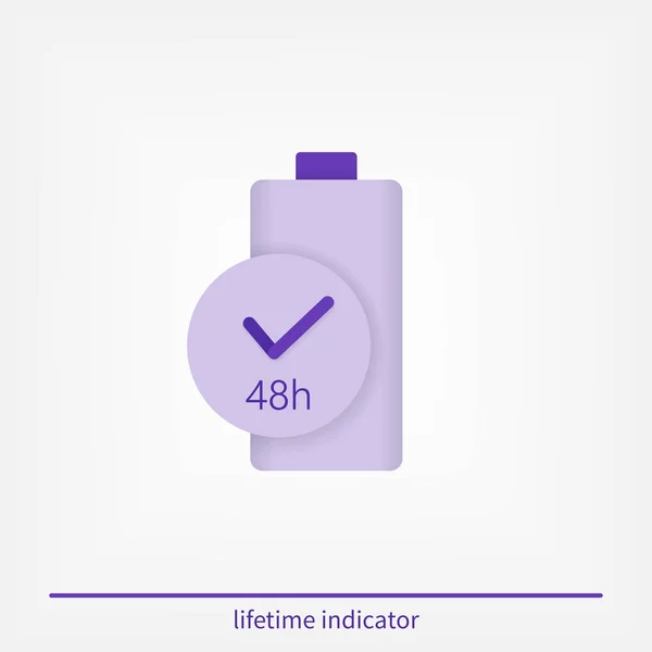 Pictogram van de indicator van de batterij accu — Stockvector