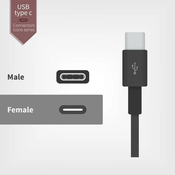 Connecteur USB de type C — Image vectorielle