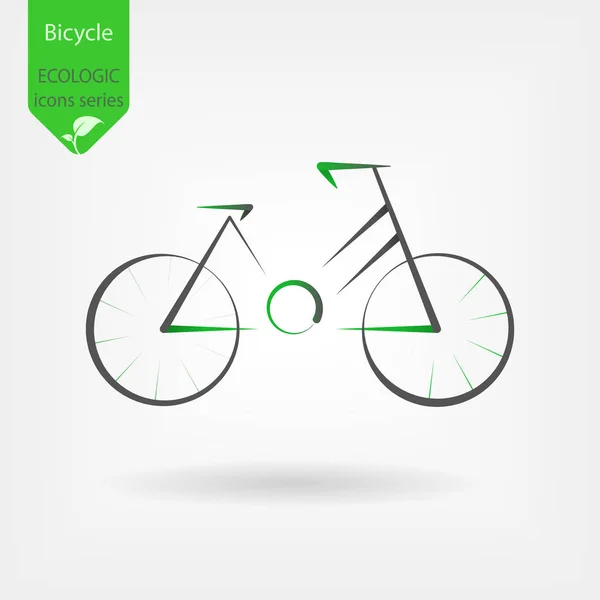 Bisiklet simge vektör — Stok Vektör