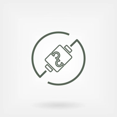 Bağlı logo kavramı. İnsanlar telleri bağlamak