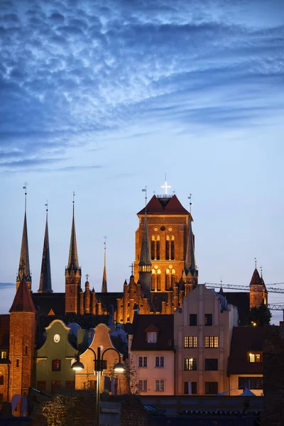 Iglesia de Santa María iluminada, Gdansk —  Fotos de Stock
