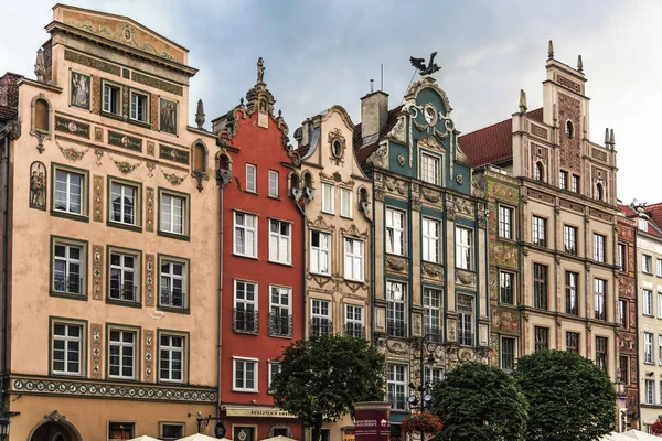 Blick Auf Alte Farbige Gebäude Polen — Stockfoto