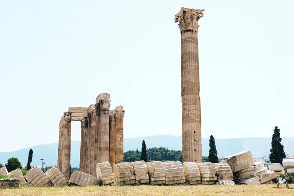 Athènes Grèce Temple Zeus Olympien Également Connu Sous Nom Olympieion — Photo