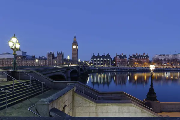 Palazzo Westminster Houses Parliament Big Ben Westminster Bridge Londra Inghilterra — Foto Stock