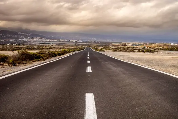 Spain Tenerife Empty Country Road Daytime — Stock Photo, Image