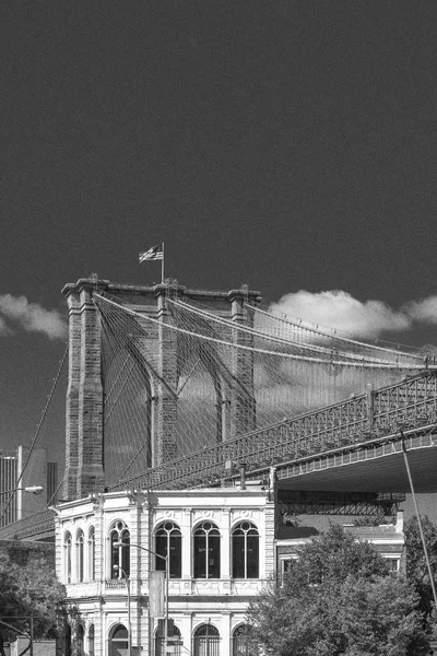 Brooklyn Köprüsü Nün Parçası Abd New York City — Stok fotoğraf