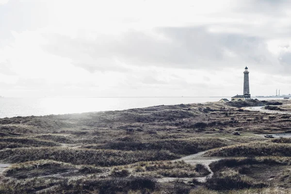 Vuurtoren Denemarken Europa Noord Jutland Winter — Stockfoto