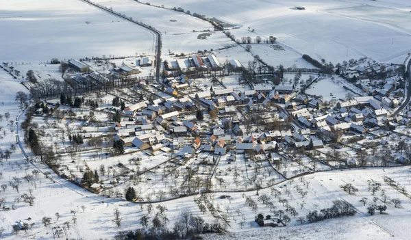Germany Tiefengruben Aerial View Village Winter — Stock Photo, Image