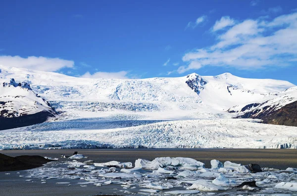 Islandia Taman Nasional Vatyota Okull Pemandangan Laguna Gletser Fjallsarlon Menuju — Stok Foto