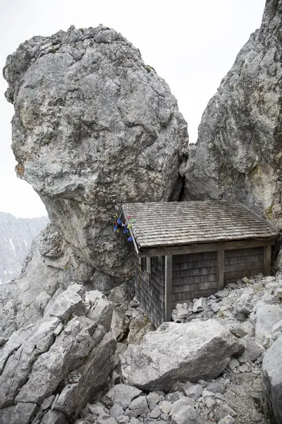 Austria Wilder Kaiser Piccola Capanna Sotto Vetta Ellmauer Halt — Foto Stock