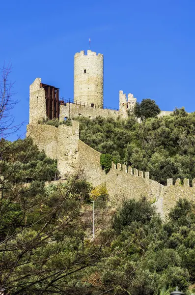 Włochy Liguria Noli Castello Del Monte Ursino — Zdjęcie stockowe