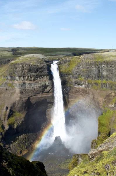 Iceland View Landscape Waterfall Haifoss — Stock Photo, Image