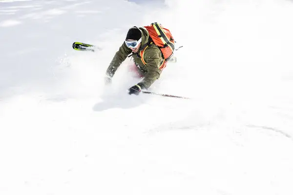 Oostenrijk Turracher Hoehe Gelukkige Skiër Sneeuw — Stockfoto