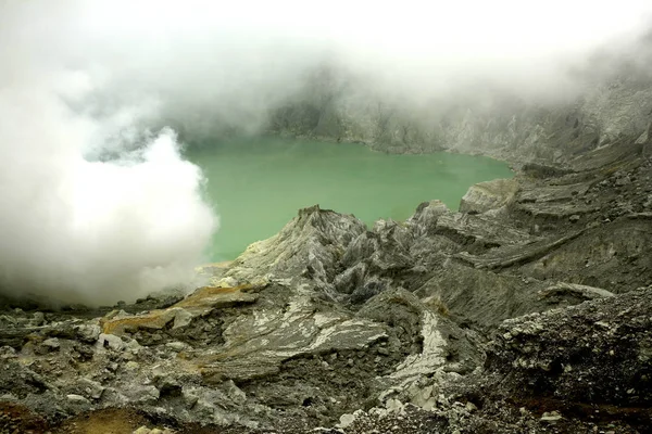 Indonesia Java Sulphur Mine Kawah Ijen Crater — Stock Photo, Image