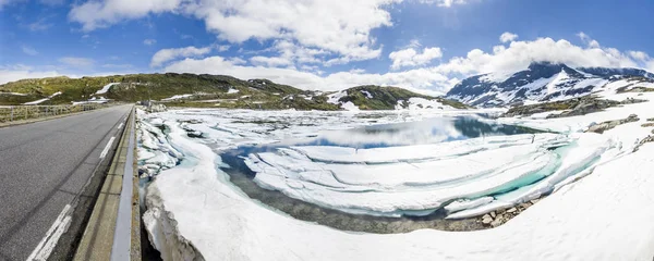 Norway Jotunheimmen National Park Sognefjell Moutain Route Ovre Hervavatnet Lake — Stock Photo, Image