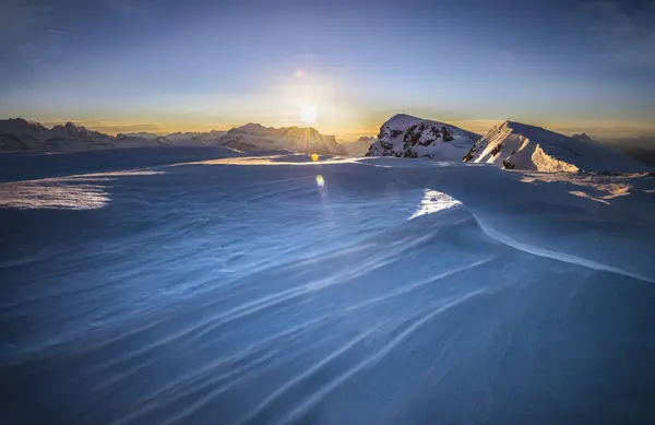 Italia Tirol Del Sur Dolomitas Lagazuoi Atardecer —  Fotos de Stock