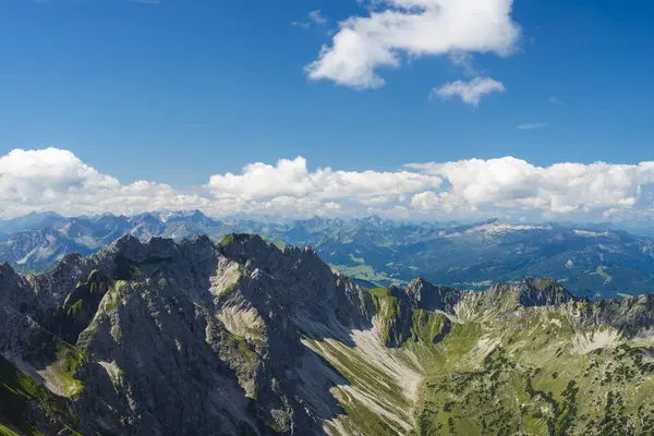 Németország Bajorország Allgaeu Alpok Kilátás Grosser Daumen Daumengruppe Wengen Nebelhorn — Stock Fotó