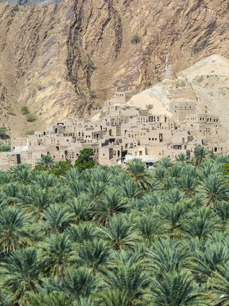 Omán Dhakiliya Hadzsar Gharbi Mountains Hegyi Falu Birkat Mawz — Stock Fotó