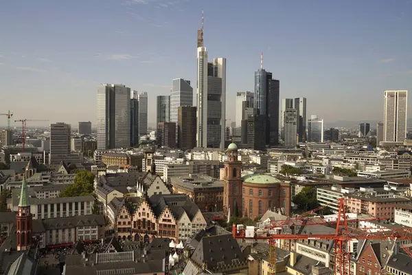 Germany Frankfurt Cityscape Aerial View Financial District — Stock Photo, Image