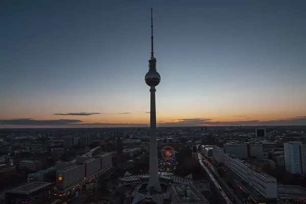 Alemania Berlín Vista Ciudad Atardecer — Foto de Stock
