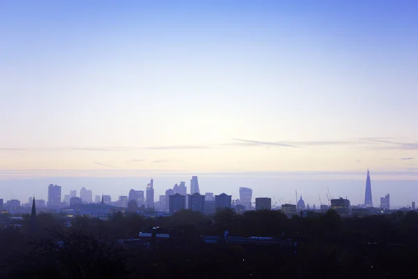 London Skyline Einem Wintermorgen — Stockfoto