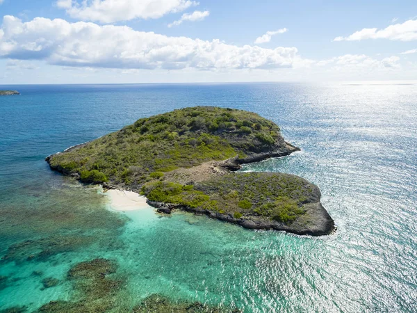 Batı Hint Adaları Antigua Barbuda Antigua Havadan Görünümü York Adası — Stok fotoğraf