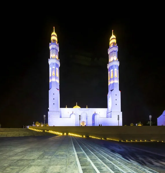 Ομάν Μουσκάτ Mohammed Ameen Τζαμί Νύχτα — Φωτογραφία Αρχείου