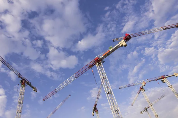 Germany Berlin Cranes Construction Site Sky — Stock Photo, Image