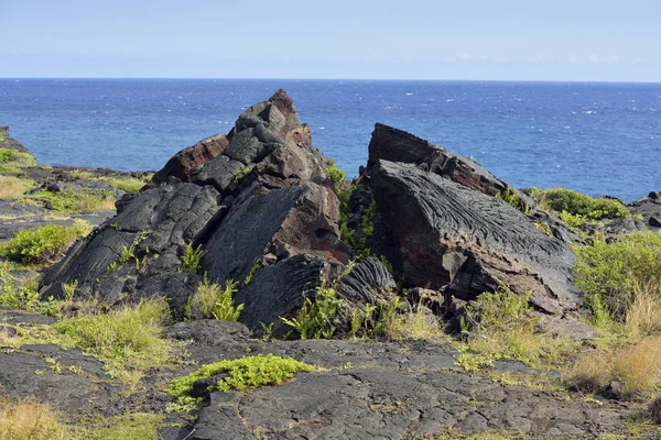 Usa Hawaii Big Island Volcanoes National Park Brast Lavastenar Framför — Stockfoto
